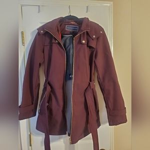 Tommy hilfiger womens burgundy coat size Medium